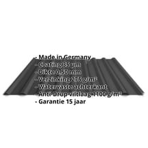 Damwandplaat 20/1100 | Dak | Anti-Drup 1000 g/m² | Staal 0,50 mm | 35 µm Mattpolyester | 33 - Zwart #2