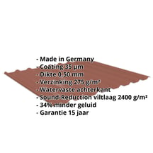 Damwandplaat 20/1100 | Dak | Anti-Drup 1000 g/m² | Staal 0,50 mm | 35 µm Mattpolyester | 75 - Terracotta #2