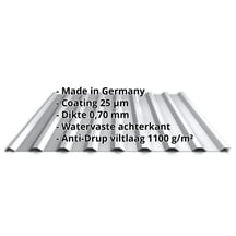 Damwandplaat 20/1100 | Dak | Anti-Drup 1000 g/m² | Aluminium 0,70 mm | 25 µm Polyester | 9006 - Zilver-Metallic #2