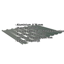 Damwandplaat 20/1100 | Dak | Anti-Drup 2400 g/m² | Aluminium 0,70 mm | 25 µm Polyester | 6005 - Mosgroen #2