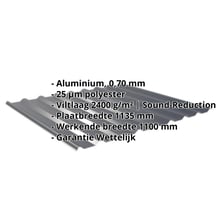 Damwandplaat 20/1100 | Dak | Anti-Drup 2400 g/m² | Aluminium 0,70 mm | 25 µm Polyester | 7016 - Antracietgrij #2