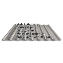 Damwandplaat 20/1100 | Dak | Anti-Drup 700 g/m² | Aluminium 0,70 mm | 25 µm Polyester | 9007 - Grijs aluminiumkleurig #2