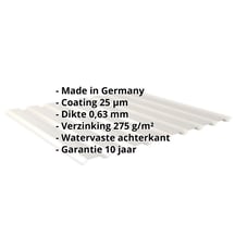 Damwandplaat 20/1100 | Gevel | Staal 0,63 mm | 25 µm Polyester | 9002 - Grijswit #2