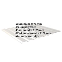 Damwandplaat 20/1100 | Gevel | Aluminium 0,70 mm | 25 µm Polyester | 9006 - Zilver-Metallic #2