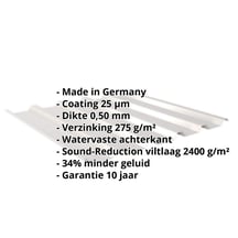 Damwandplaat 35/207 | Dak | Anti-Drup 1000 g/m² | Staal 0,50 mm | 25 µm Polyester | 7035 - Lichtgrijs #2