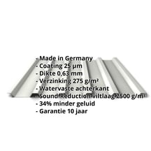 Damwandplaat 35/207 | Dak | Anti-Drup 1000 g/m² | Staal 0,63 mm | 25 µm Polyester | 9002 - Grijswit #2