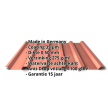 Damwandplaat 35/207 | Dak | Anti-Drup 1000 g/m² | Staal 0,50 mm | 35 µm Mattpolyester | 75 - Terracotta #2