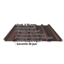 Damwandplaat 35/207 | Dak | Anti-Drup 1000 g/m² | Staal 0,50 mm | 60 µm TTHD | 8017 - Chocoladebruin #2