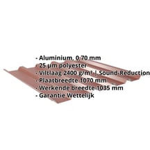 Damwandplaat 35/207 | Dak | Anti-Drup 2400 g/m² | Aluminium 0,70 mm | 25 µm Polyester | 8012 - Roodbruin #2