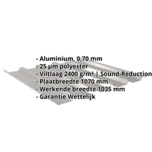 Damwandplaat 35/207 | Dak | Anti-Drup 2400 g/m² | Aluminium 0,70 mm | 25 µm Polyester | 9007 - Grijs alumini #2