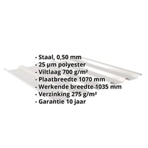 Damwandplaat 35/207 | Dak | Anti-Drup 700 g/m² Staal 0,50 mm | 25 µm Polyester | 7035 - Lichtgrijs Damwandplaat 35/207 | Dak | Anti-Drup 700 g/m² | Staal 0,50 mm | 25 µm Polyester | 7035 - Lichtgrijs #2