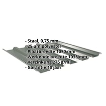 Damwandplaat 35/207 | Dak Staal 0,75 mm | 25 µm Polyester | 6020 - Chroomoxydegroen Damwandplaat 35/207 | Dak | Staal 0,75 mm | 25 µm Polyester | 6020 - Chroomoxydegroen #2