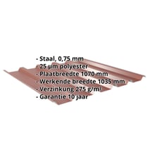 Damwandplaat 35/207 | Dak Staal 0,75 mm | 25 µm Polyester | 8012 - Roodbruin Damwandplaat 35/207 | Dak | Staal 0,75 mm | 25 µm Polyester | 8012 - Roodbruin #2
