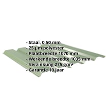 Damwandplaat 35/207 | Gevel | Staal 0,50 mm | 25 µm Polyester | 6011 - Resedagroen #2