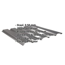 Damwandplaat 35/207 | Gevel Staal 0,50 mm | 25 µm Polyester | 9005 - Gitzwart Damwandplaat 35/207 | Gevel | Staal 0,50 mm | 25 µm Polyester | 9005 - Gitzwart #2