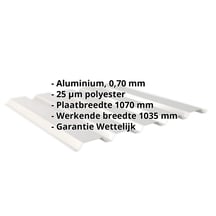 Damwandplaat 35/207 | Gevel | Aluminium 0,70 mm | 25 µm Polyester | 9006 - Zilver-Metallic #2