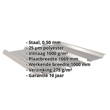 Damwandplaat 45/333 | Dak | Anti-Drup 1000 g/m² | Staal 0,50 mm | 25 µm Polyester | 9007 - Grijs aluminiumkleurig #2