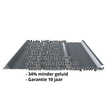 Damwandplaat 45/333 | Dak | Anti-Drup 1000 g/m² | Staal 0,63 mm | 25 µm Polyester | 7016 - Antracietgrijs #2
