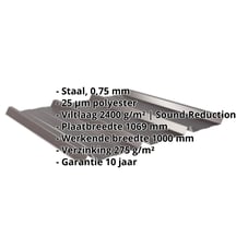Damwandplaat 45/333 | Dak | Anti-Drup 1000 g/m² | Staal 0,75 mm | 25 µm Polyester | 8017 - Chocoladebruin #2