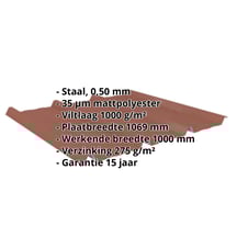 Damwandplaat 45/333 | Dak | Anti-Drup 1000 g/m² Staal 0,50 mm | 35 µm Mattpolyester | 75 - Terracotta Damwandplaat 45/333 | Dak | Anti-Drup 1000 g/m² | Staal 0,50 mm | 35 µm Mattpolyester | 75 - Terracotta #2