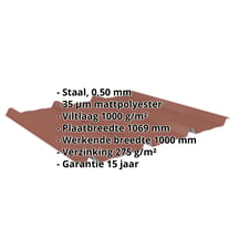 Damwandplaat 45/333 | Dak | Anti-Drup 1000 g/m² | Staal 0,50 mm | 35 µm Mattpolyester | 75 - Terracotta #2