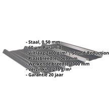 Damwandplaat 45/333 | Dak | Anti-Drup 1000 g/m² | Staal 0,50 mm | 60 µm Puramid | 7016 - Antracietgrijs #2