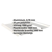 Damwandplaat 45/333 | Dak | Anti-Drup 1000 g/m² | Aluminium 0,70 mm | 25 µm Polyester | 9006 - Zilver-Metallic #2