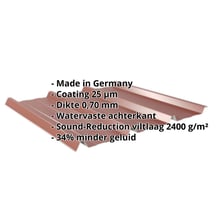 Damwandplaat 45/333 | Dak | Anti-Drup 2400 g/m² | Aluminium 0,70 mm | 25 µm Polyester | 8012 - Roodbruin #2