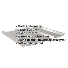 Damwandplaat 45/333 | Dak | Anti-Drup 2400 g/m² | Aluminium 0,70 mm | 25 µm Polyester | 9007 - Grijs aluminiumkleurig #2