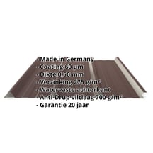 Damwandplaat 45/333 | Dak | Anti-Drup 700 g/m² | Staal 0,50 mm | 60 µm TTHD | 8017 - Chocoladebruin #2