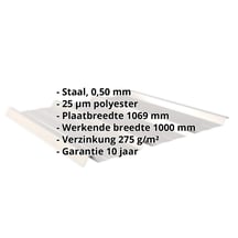 Damwandplaat 45/333 | Dak Staal 0,50 mm | 25 µm Polyester | 7035 - Lichtgrijs Damwandplaat 45/333 | Dak | Staal 0,50 mm | 25 µm Polyester | 7035 - Lichtgrijs #2
