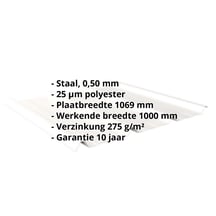 Damwandplaat 45/333 | Dak Staal 0,50 mm | 25 µm Polyester | 9010 - Zuiverwit Damwandplaat 45/333 | Dak | Staal 0,50 mm | 25 µm Polyester | 9010 - Zuiverwit #2