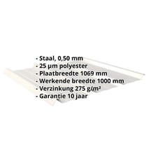 Damwandplaat 45/333 | Dak Staal 0,50 mm | 25 µm Polyester | 9002 - Grijswit Damwandplaat 45/333 | Dak | Staal 0,50 mm | 25 µm Polyester | 9002 - Grijswit #2