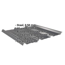 Damwandplaat 45/333 | Dak Staal 0,50 mm | 60 µm Puramid | 7016 - Antracietgrijs Damwandplaat 45/333 | Dak | Staal 0,50 mm | 60 µm Puramid | 7016 - Antracietgrijs #2