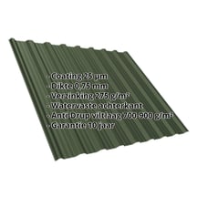 Damwandplaat T18DR | Dak | Anti-Drup 700 g/m² | Staal 0,75 mm | 25 µm Polyester | 6020 - Chroomoxydegroen #2
