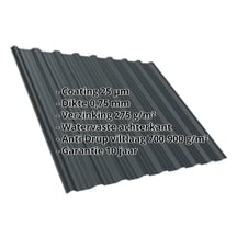 Damwandplaat T18DR | Dak | Anti-Drup 700 g/m² | Staal 0,75 mm | 25 µm Polyester | 7016 - Antracietgrijs #2