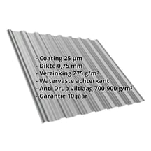 Damwandplaat T18DR | Dak | Anti-Drup 700 g/m² | Staal 0,75 mm | 25 µm Polyester | 9007 - Grijs aluminiumkleurig #2