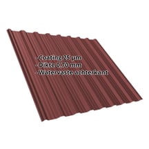 Damwandplaat T18DR | Dak | Aluminium 0,70 mm | 25 µm Polyester | 8012 - Roodbruin #2