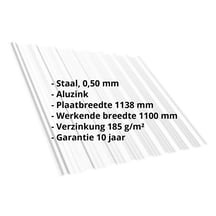 Damwandplaat T18DR | Dak Staal 0,50 mm | Aluzink | Zilvergrijs Damwandplaat T18DR | Dak | Staal 0,50 mm | Aluzink | Zilvergrijs #2