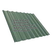 Damwandplaat T18DR | Dak | Staal 0,63 mm | 25 µm Polyester | 6005 - Mosgroen #2