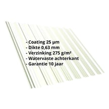 Damwandplaat T18DR | Dak | Staal 0,63 mm | 25 µm Polyester | 9002 - Grijswit #2