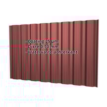 Damwandplaat T18DR | Gevel | Aluminium 0,70 mm | 25 µm Polyester | 8012 - Roodbruin #2