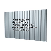 Damwandplaat T18DR | Gevel | Staal 0,63 mm | 200 µm HPS Ultra® | 7040 - Venstergrijs #2