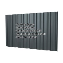 Damwandplaat T18DR | Gevel Staal 0,63 mm | 50 µm PURLAK® | 7016 - Antracietgrijs Damwandplaat T18DR | Gevel | Staal 0,63 mm | 50 µm PURLAK® | 7016 - Antracietgrijs #2