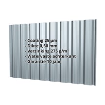 Damwandplaat T18DR | Gevel | Staal 0,50 mm | 25 µm Polyester | 7000 - Pelsgrijs #2