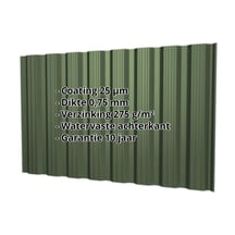 Damwandplaat T18DR | Gevel | Staal 0,75 mm | 25 µm Polyester | 6020 - Chroomoxydegroen #2