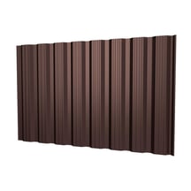 Damwandplaat T18DR | Gevel | Staal 0,75 mm | 25 µm Polyester | 8017 - Chocoladebruin #1