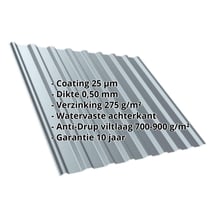 Damwandplaat T20M | Dak | Anti-Drup 700 g/m² Staal 0,50 mm | 25 µm Polyester | 7000 - Pelsgrijs Damwandplaat T20M | Dak | Anti-Drup 700 g/m² | Staal 0,50 mm | 25 µm Polyester | 7000 - Pelsgrijs #2