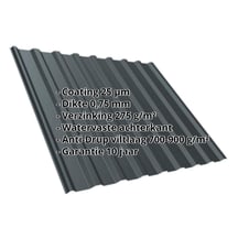 Damwandplaat T20M | Dak | Anti-Drup 700 g/m² Staal 0,75 mm | 25 µm Polyester | 7016 - Antracietgrijs Damwandplaat T20M | Dak | Anti-Drup 700 g/m² | Staal 0,75 mm | 25 µm Polyester | 7016 - Antracietgrijs #2