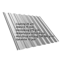 Damwandplaat T20M | Dak | Anti-Drup 700 g/m² | Staal 0,75 mm | 25 µm Polyester | 9007 - Grijs aluminiumkleurig #2
